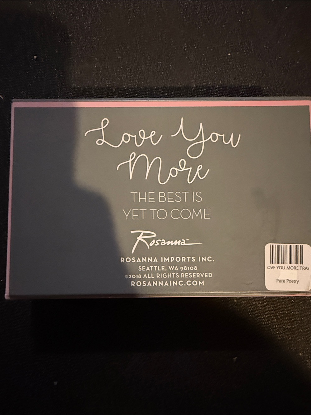 Rosanna Pink-Trim 'Love You More' Decorative Box Top - Picture 2 of 2